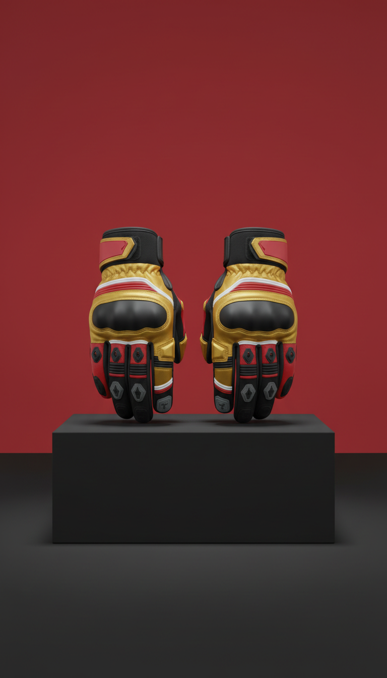 Finish Line Gold Racing Gloves