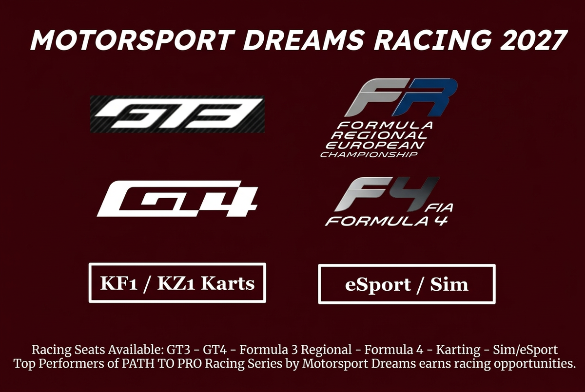 Racing graphic with pure-white typography on burgundy